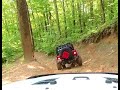 A little tumble at windrock on trail 16