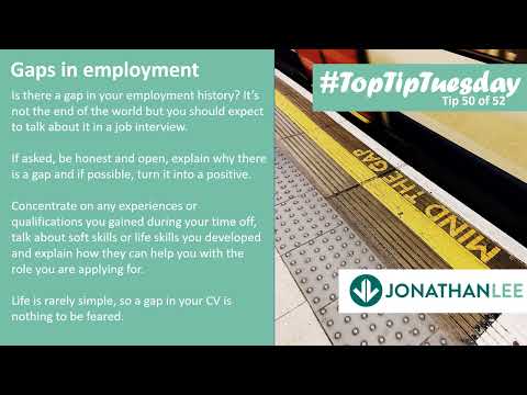 Gaps in employment #toptiptuesday 50/52