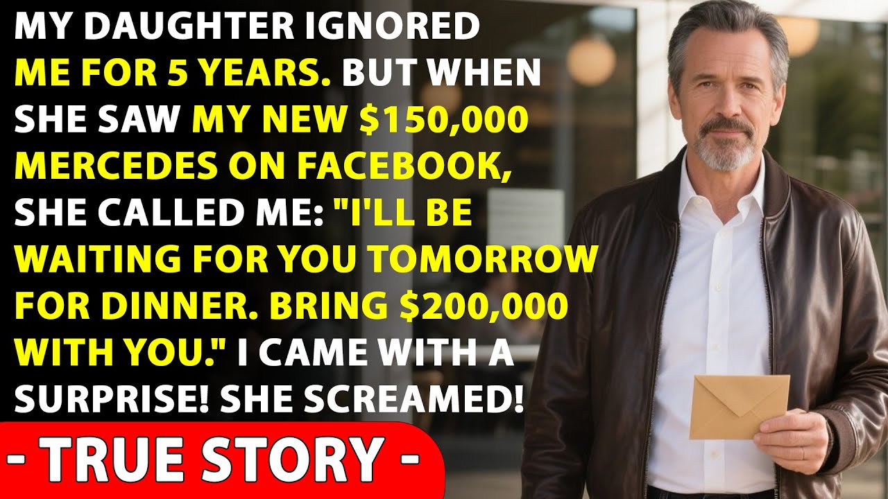 “Come To Dinner With Money,” Said My Daughter, After Years Of Ignoring Me. I Came With A Surprise...