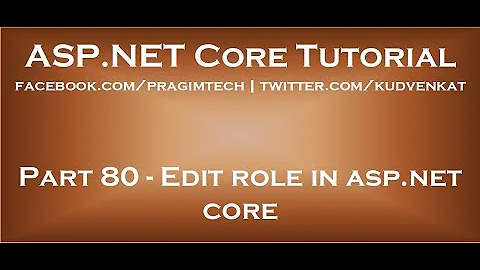 Edit role in asp net core