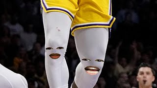 LeBron's knees during games