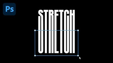 1-Minute Photoshop - Stretch Text Effect Photoshop | Photoshop Tutorial (Easy)