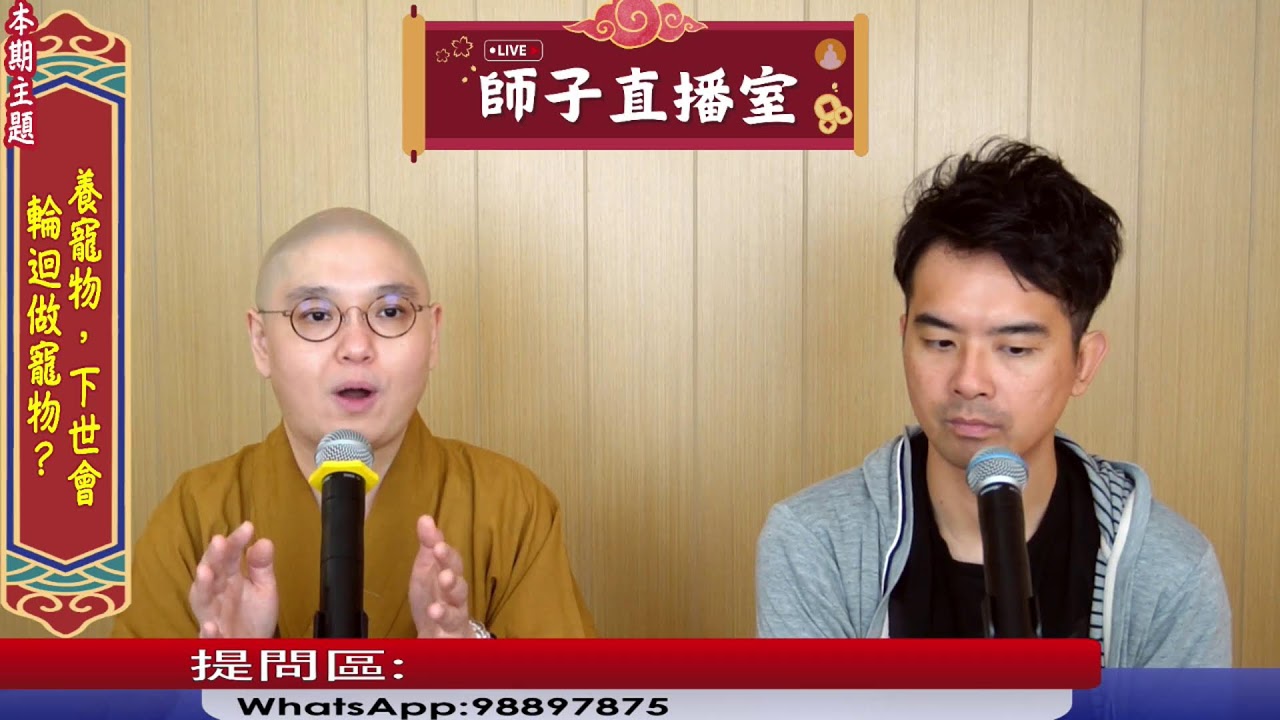 【師子直播室】⚠️「養寵物，下世會輪迴做動物?」🤯📸（2025.07.24）#法忍法師 #師子學堂 #師子直播室 #林子謙 #佛教 #業 #寵物 #輪迴 #因果 #執著