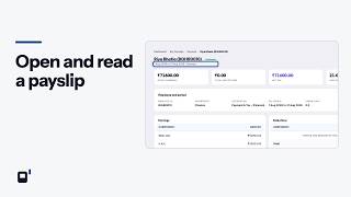 Open and read your payslip
