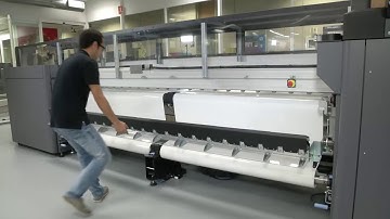 HP Latex 3500 Loading Substrates in the Dual Roll Configuration with Split Spindles