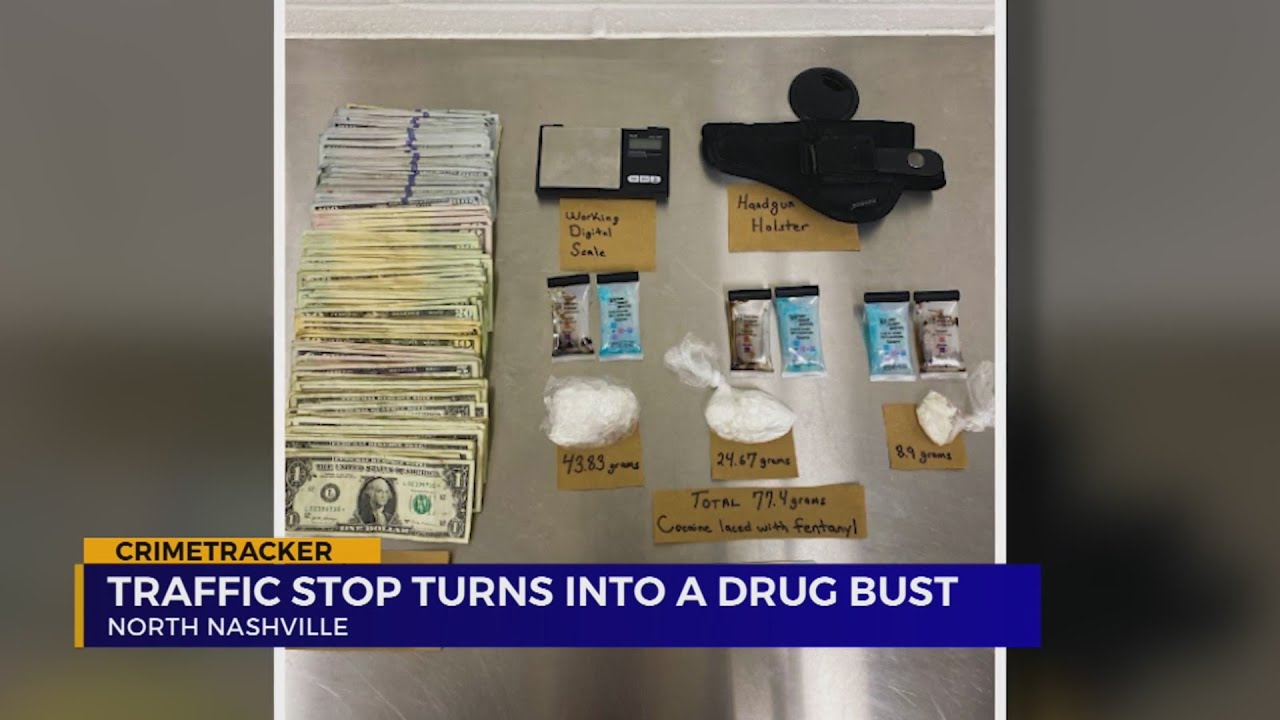 Traffic stop turns into drug bust in North Nashville - YouTube