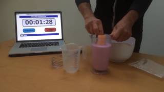 How to mix Cloneboy 3d Gel molding powder and 500 cc cold water with a stirring whisk.