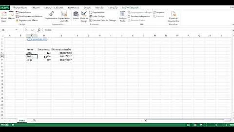 Como colocar no Excel A última atualização?