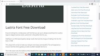 How to Download and Install Lustria Font Free Download in Adobe Photoshop