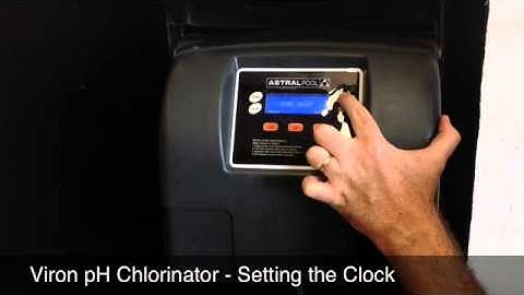 Viron pH Chlorinator - Setting the Clock
