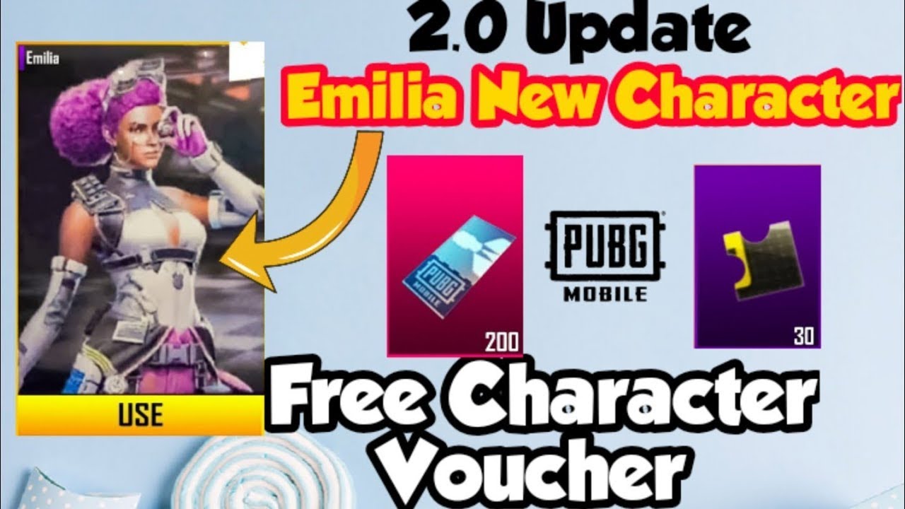 FINALLY NEW CHARACTER ( EMILIA ) IS HERE | FREE 1200 CHARACTER VOUCHERS EVENT IN BGMI |
