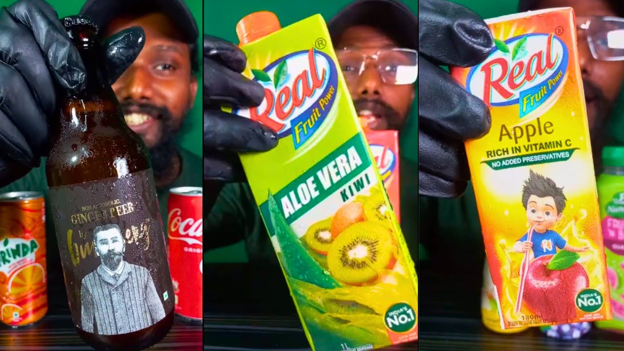 blueberry pineapple lemon jelly juice mukbang asmr