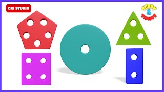 Learn Shapes Name & Numbers | Educational Shape Video for Kids & Babies | Square | Circle | Triangle