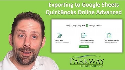 Exporting Data to Google Sheets from QuickBooks Online Advanced