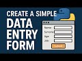 Python Tkinter GUI for Excel | Create, View &amp; Delete Entries