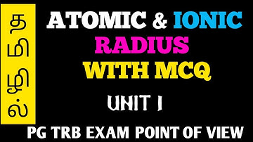 @CHEMISTRYRATHNA #pgtrb #supertrick #periodicity Atomic & ionic radius// MCQ with explaination