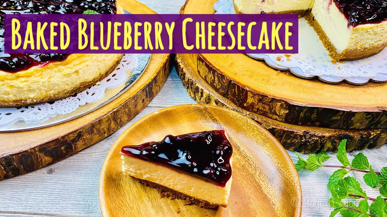Easy Baked Cheesecake with Blueberry Topping To Bainmarie or Not