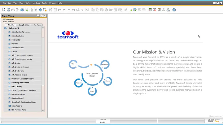 SAP Business One Ireland Tutorial B1 Introduction - Overview - Sales & Purchase Modules