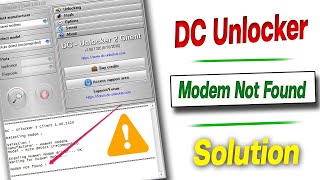 Dc Unlocker Modem Not Found Solution | Dc Unlocker Modem Not Found In Windows 10 By KING SOFTWARE