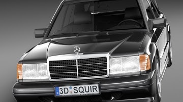 3D Model: Mercedes-Benz 190E W201 Evolution II 1990 - CGriver.com