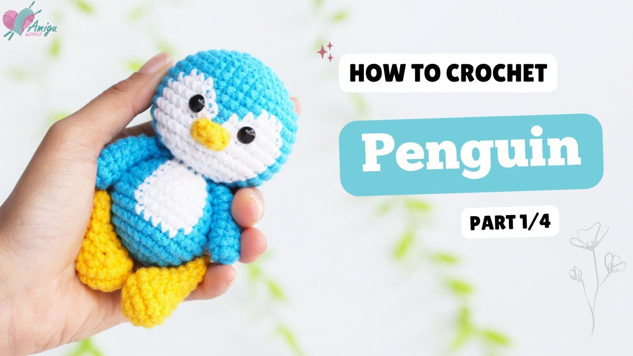 #533 | Amigurumi Penguin (1/4) | Crochet Animals Amigurumi | Free Pattern | @AmiguWorldOfficial