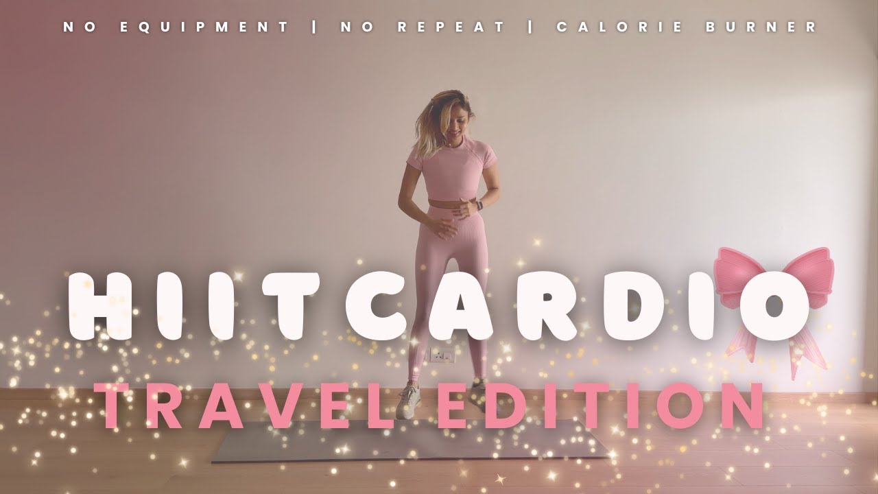 15 Minute HIIT Cardio Workout   Travel Edition 🔥 No Equipment, At Home Workout