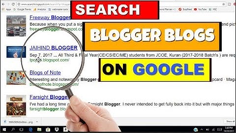 How to search Blogspot Blogs on google