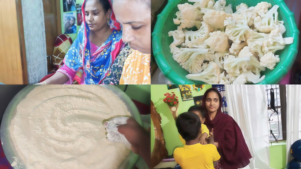 ফুলকপি ফোজেন করলাম বাড়িতে সাস্থ্যকর উপায়ে বেসন বানালাম। 