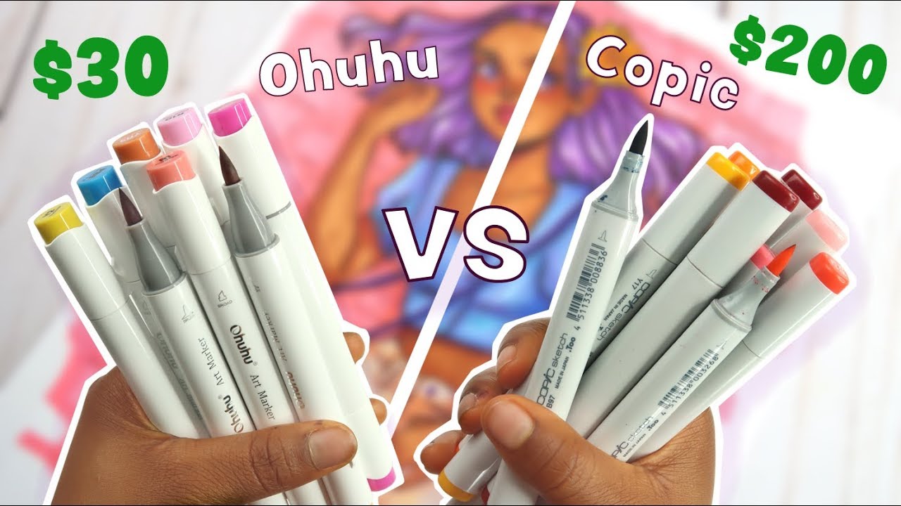 BEST CHEAP BRUSH MARKERS?? - Ohuhu 48 Set Brush Marker Review 