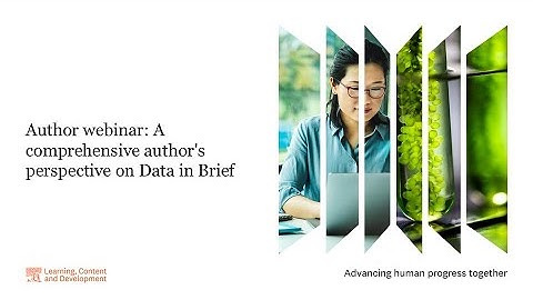 Author webinar: A comprehensive author