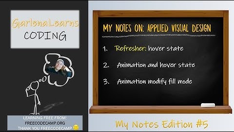 My Coding Notes Edition#5: Applied Visual Design