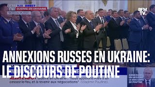 Annexions russes en Ukraine: le discours de Vladimir Poutine en intégralité