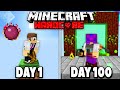 I survived 100 days in project overpowered skyblock in minecraft hardcore