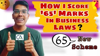 How I Scored 65 Marks In Business Laws ✨ || CA Foundation Business Laws Strategy || CA Foundation 🤫
