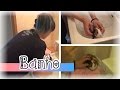 Primeiro banho da Sakuratinha - Meu Dia Comum