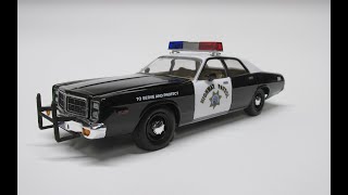1978 Dodge Monaco California Highway Patrol CHP Police Car 1/25 Scale Model Kit Build Review MPC922