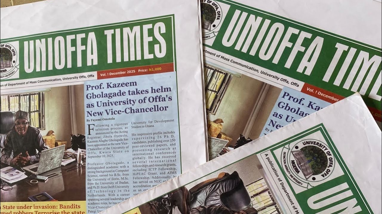Daily News Review : University of Offa Newspapers Review - YouTube
