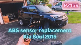 P2159 and C1203 ABS Sensor replacement front right Kia Soul 2015 