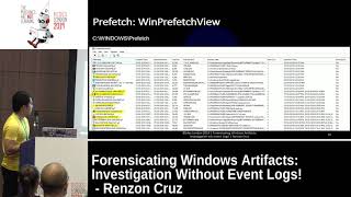 Forensicating Windows Artifacts: Investigation Without Event Logs! - Renzon Cruz screenshot 4