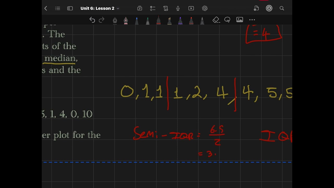 Grade 9 Math | Unit 6: Lesson 2 - Box and whisker plots + Quartiles