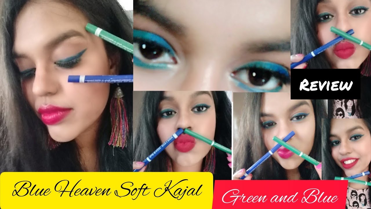 Blue Heaven Green and Blue Soft KajalEye MakeupReviewAffordable