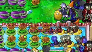 PvZ TD Mod - Level 3-4 Mowerless RN22