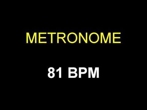 Metronome 81 BPM Beats Per Minute - YouTube