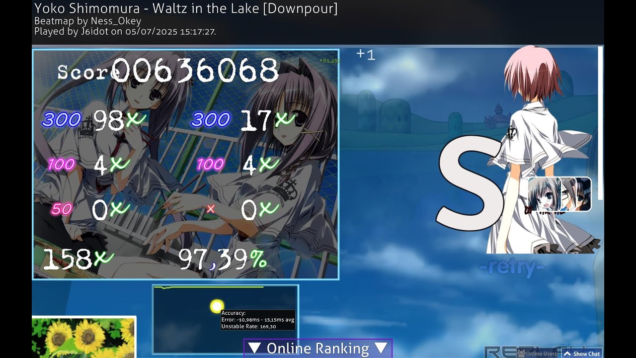 Waltz in the Lake (the Fop 4mod ss map cs9.1) +HDDTHR 97.39% FC