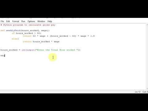 Python program to calculate gross pay - YouTube