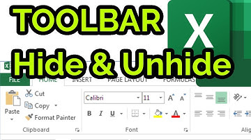 Toolbar is missing in excel #excel