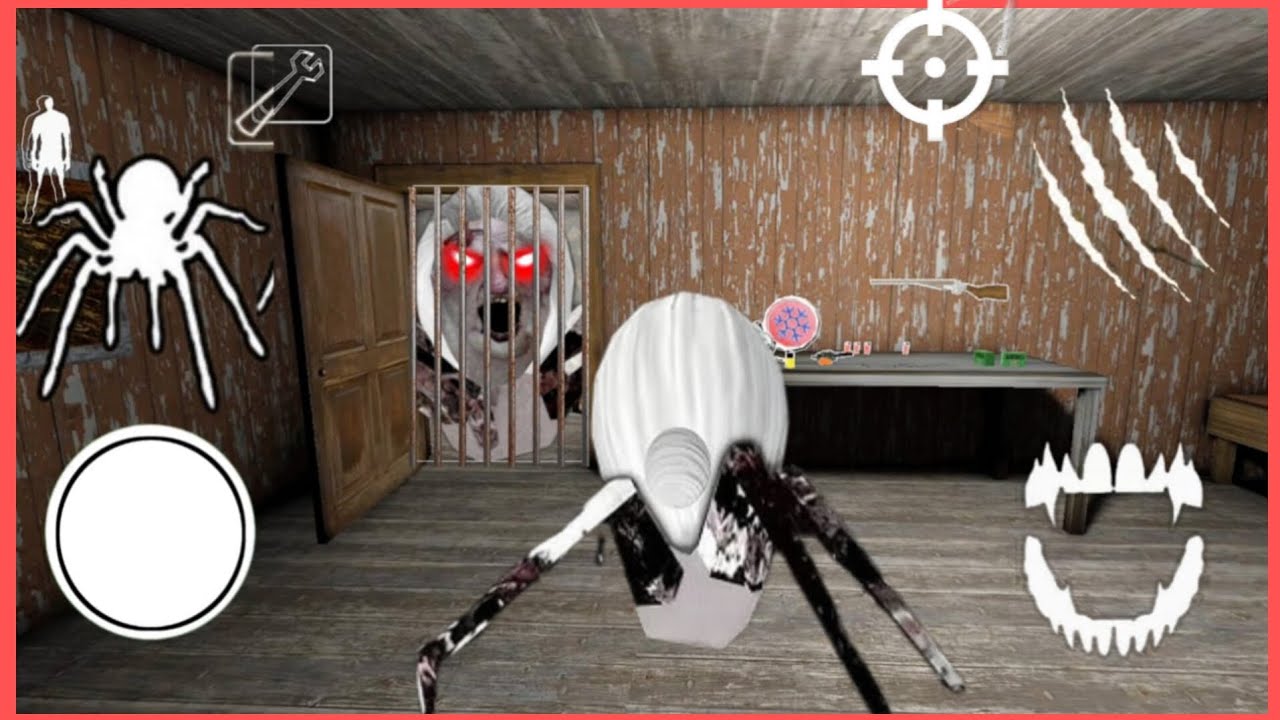 PLAING AS SPIDER MOMS IN GRANNY CHAPTER 1 GAMEPLAY ESCAPE IN DOOR 