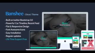 Preview Banshee Flat Responsive Ghost Blogging Template
