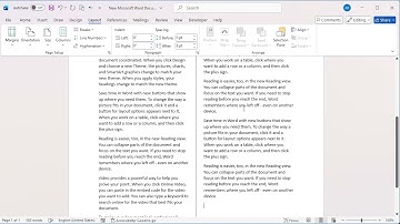How to split text into columns with divider line in word