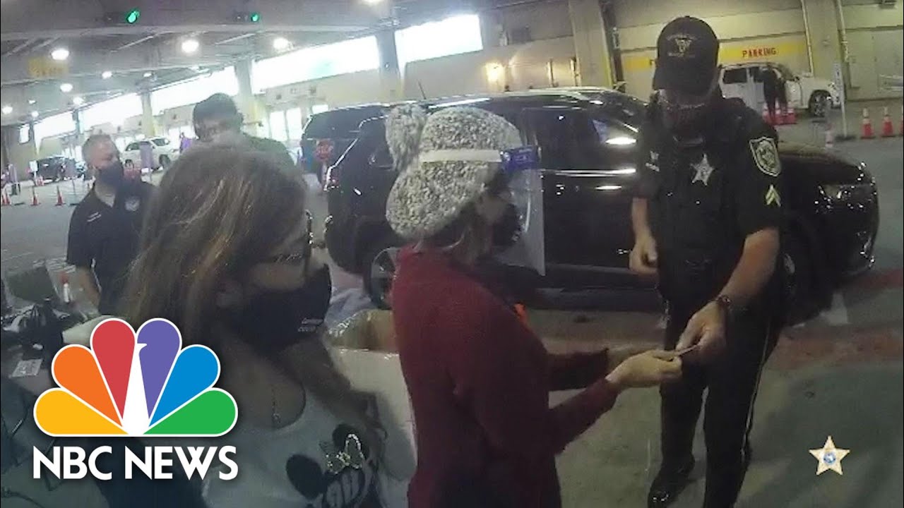 Watch: Women In Elderly Disguises Caught Trying To Get Covid Vaccine | NBC News NOW